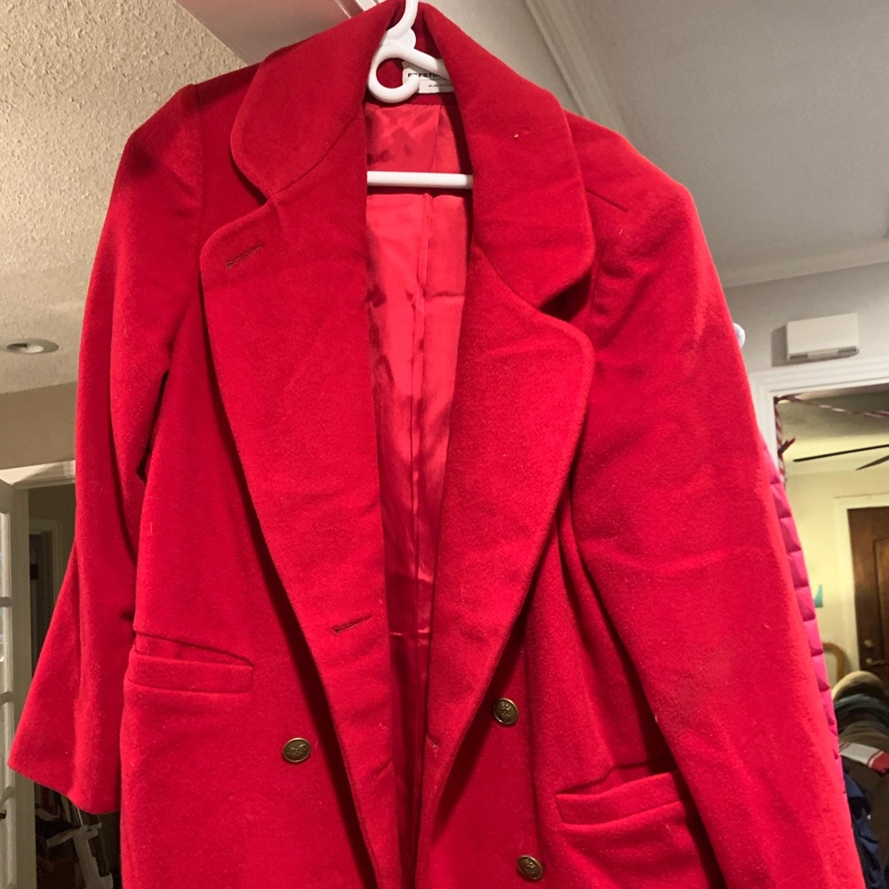 Red peacoat